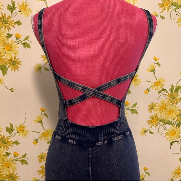 NWOT Free People Movement Good Karma Onesie deepest Navy  size M/L - Picture 6 of 10